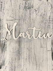 Nombre de madera imantado L