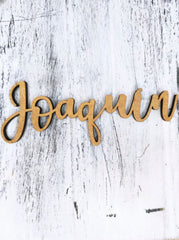 Nombre de madera imantado L