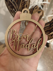 Bola de Navidad de madera personalizada