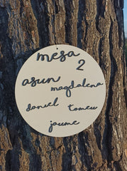 Sitting plan de madera blanco