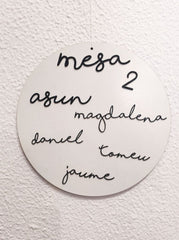 Sitting plan de madera blanco