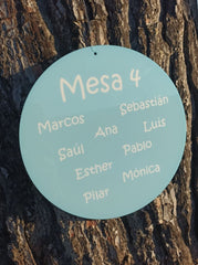 Sitting plan de metacrilato