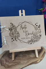 Libro de firmas de madera