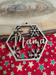 Bola de Navidad Hexágono Personalizada.