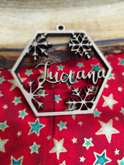 Bola de Navidad Hexágono Personalizada.