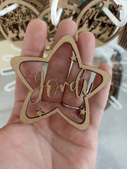 Estrella de madera personalizada