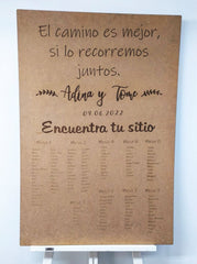 Sitting plan de madera