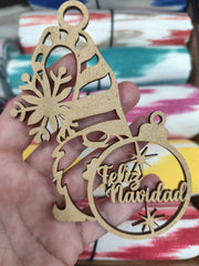 Bola Gnomo de Navidad personalizada en madera.