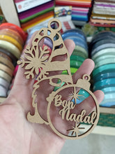 Bola Gnomo de Navidad personalizada en madera.