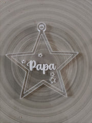 Estrella de Navidad personalizada