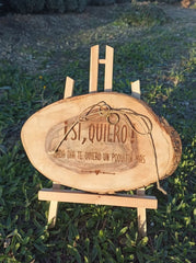 Tabla porta anillos de olivera