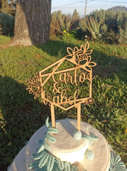 Topper de tarta hexagonal