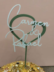 Topper de tarta corazón