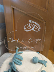 Topper de tarta metacrilato