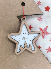 Estrella de Navidad relieve