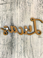 Nombre de madera imantado L