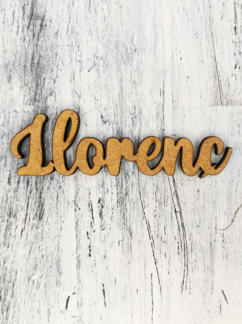 Nombre de madera imantado M