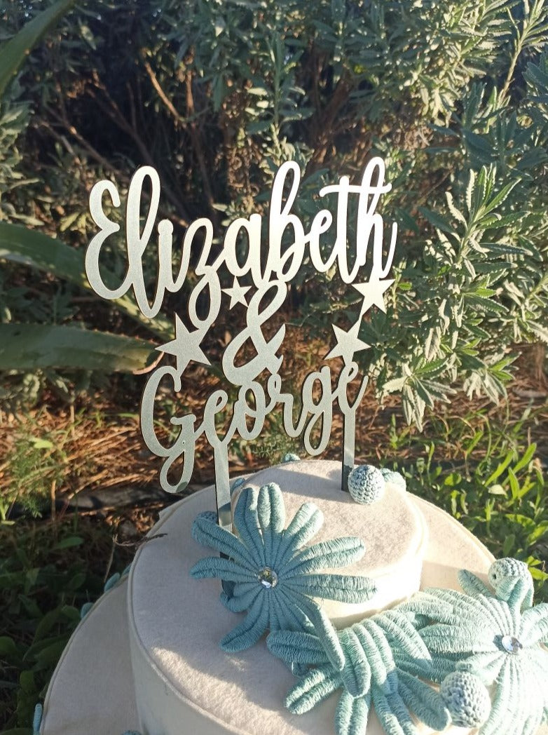 Topper de tarta metálico