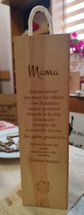 Caja de vino personalizada.